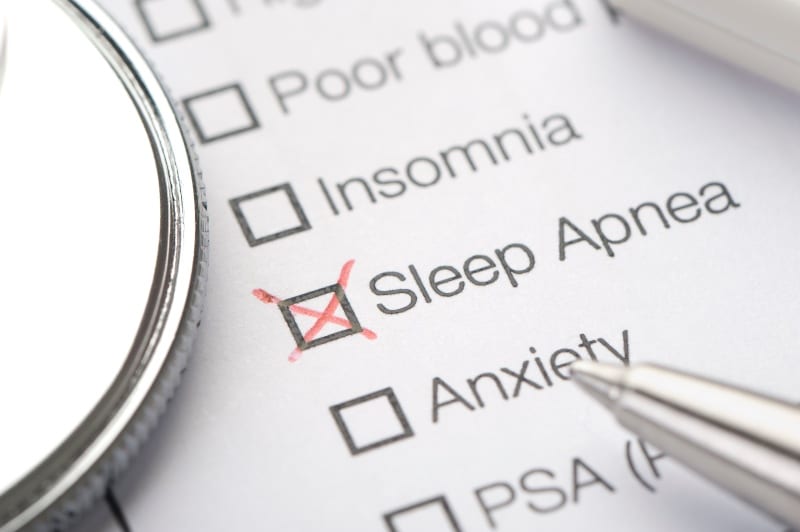 Sleep apnea on medical report chart in Austin, TX